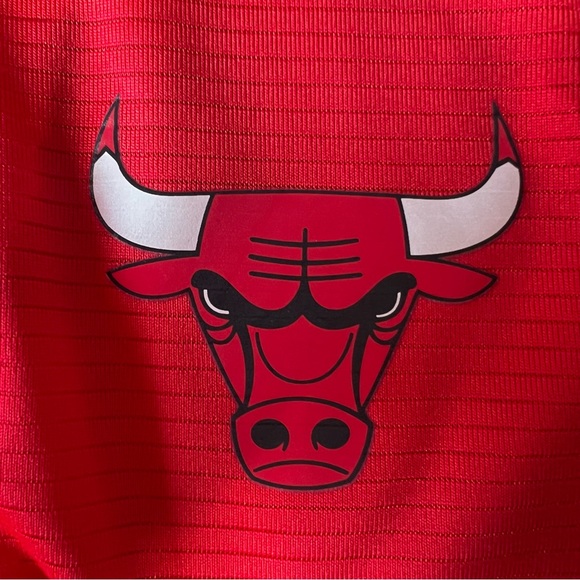 Chicago Bulls Sz Small Dri Quarter Zip Mens Pullover Jacket Red Gray Basketball - Picture 5 of 8